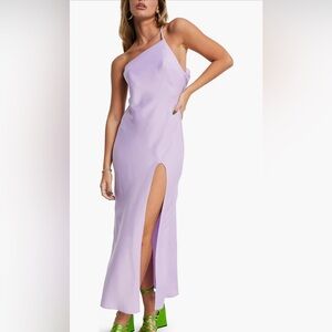ASOS lilac one-shoulder slip dress